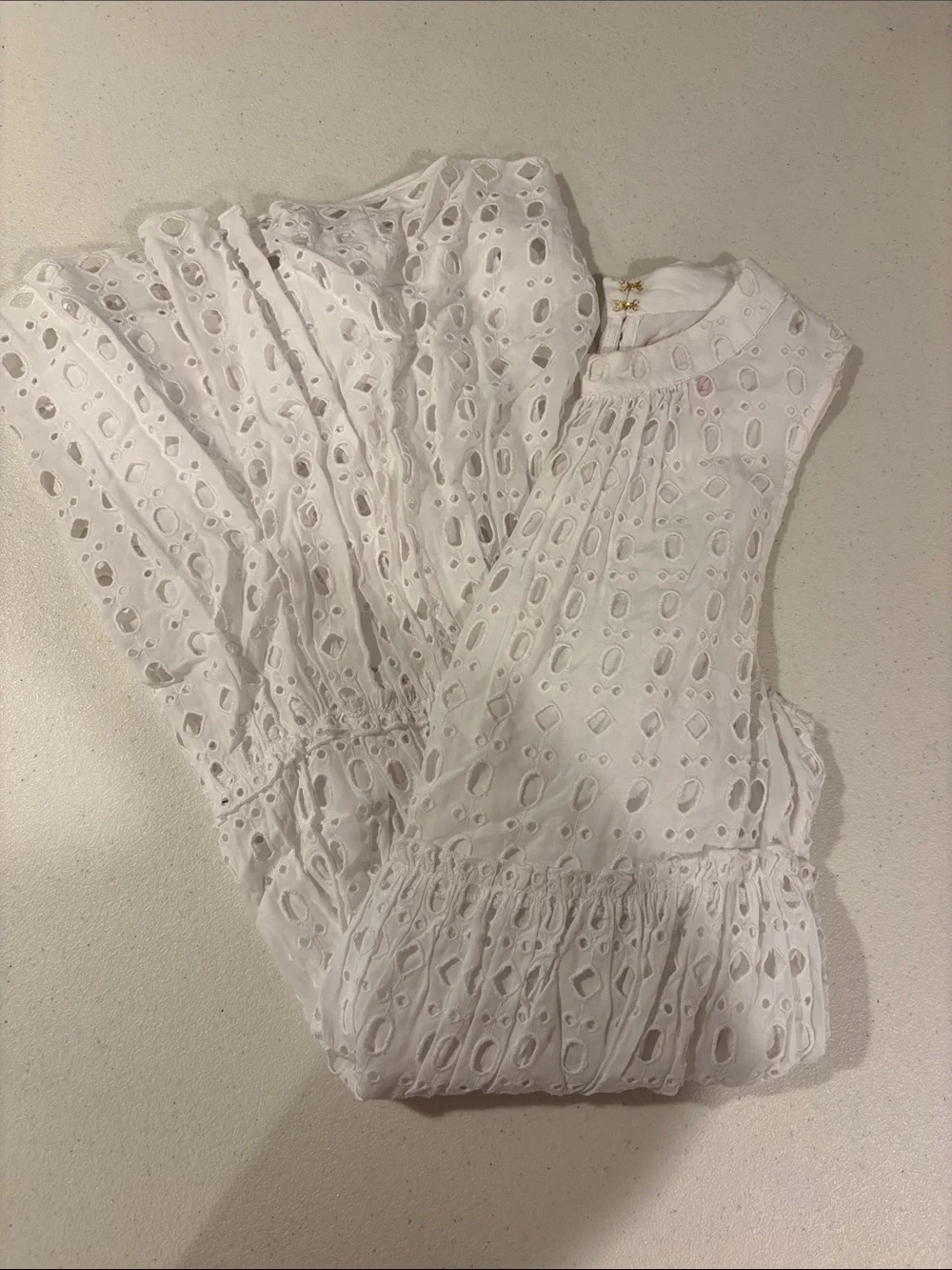 Lilly Pulitzer White Eyelet Tiered Dress